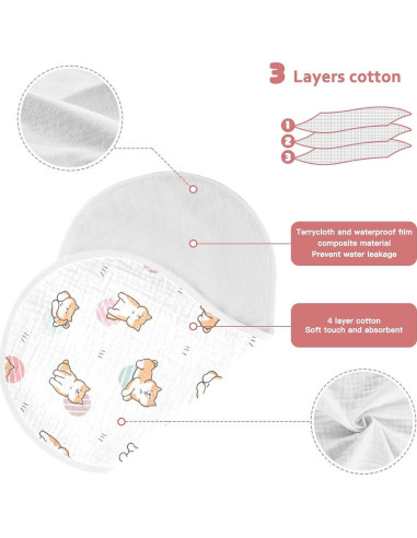 Pañales de Eructo Kigai de Algodón Shiba Inu 22x11cm