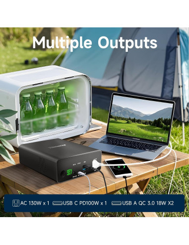 Banco de Energía Portátil 80000mAh NJF-K8 Carga Rápida 130W