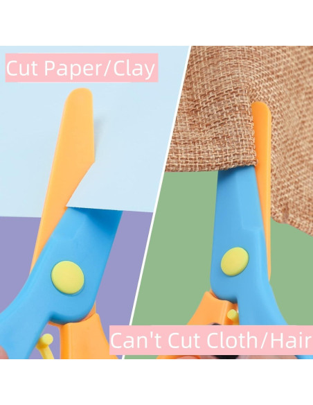 20 Tijeras de Seguridad Geegift para Niños 2-5 Años Color Mezclado