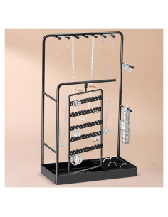Soporte Organizador de Joyería Lolalet Negro, Rotatorio 360
