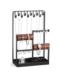 Organizador de Joyería Lolalet - Soporte Estético Negro 31 cm