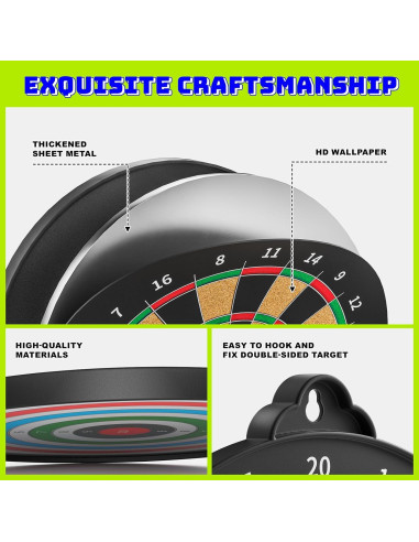 Tablero de Dardos Magnético Beayuck 35.56 cm para Niños