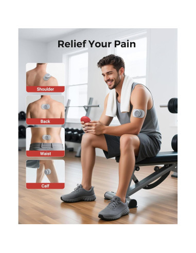 Estimulador Muscular TENS Inalámbrico Lanieney U8PRO 2 Canales