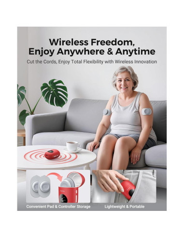 Estimulador Muscular TENS Inalámbrico Lanieney U8PRO 2 Canales