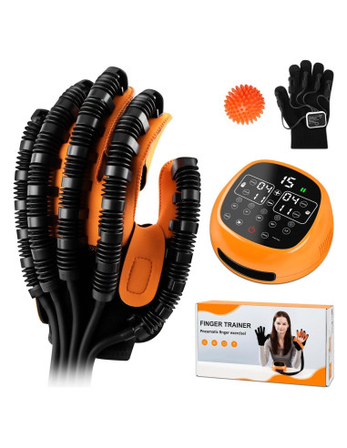 Guantes de Rehabilitación JBMBHC para Mano Izquierda L Naranja