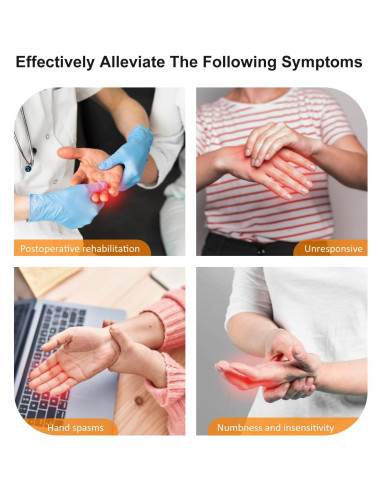 Guantes de Rehabilitación JBMBHC para Mano Izquierda L Naranja