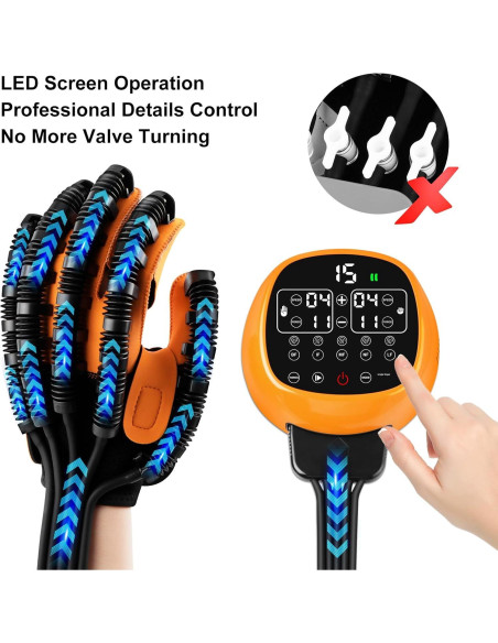 Guantes de Rehabilitación JBMBHC para Mano Izquierda L Naranja Guantes de Rehabilitación JBMBHC para Mano Izquierda L Naranja