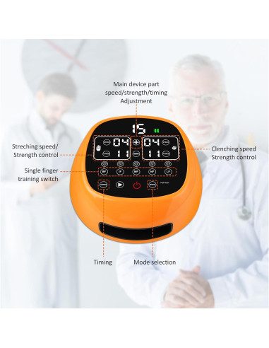 Guantes de Rehabilitación JBMBHC para Mano Izquierda L Naranja