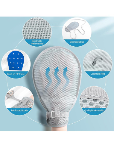 Guantes Médicos de Sujeción Lefeke - 2 Piezas, Gris