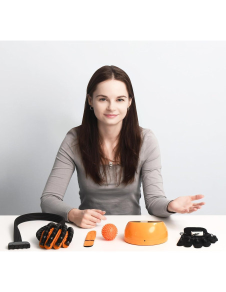 Guantes de Rehabilitación JBMBHC para Mano Izquierda L Naranja Guantes de Rehabilitación JBMBHC para Mano Izquierda L Naranja