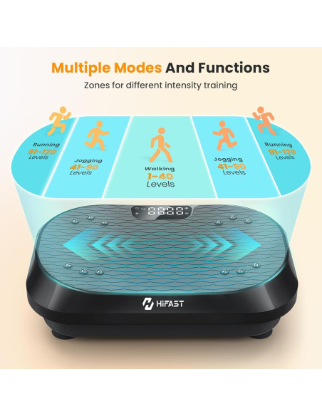 Máquina de Ejercicio Placa Vibrante Hifast S8HF-VP02 120 Velocidades