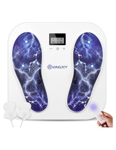 Masajeador de Pies KINGJOY EMS TENS Blanco 10 Modos 20 Intensidades