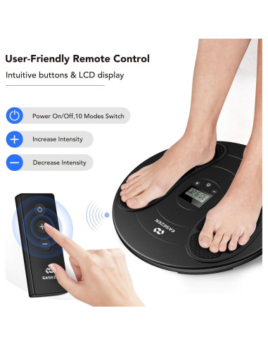Masajeador de pies EaseZen TENS y EMS, 10 modos, 20 intensidades