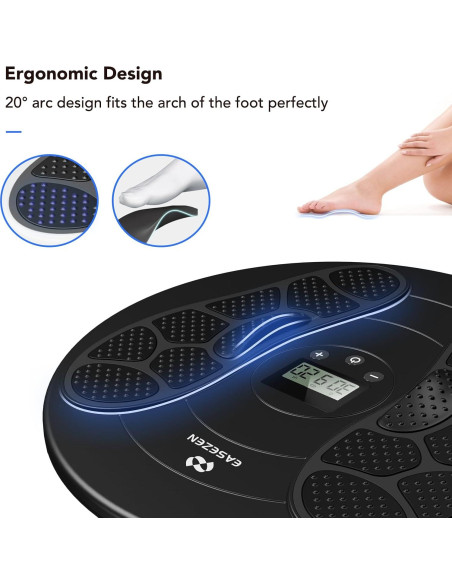 Masajeador de pies EaseZen TENS y EMS, 10 modos, 20 intensidades