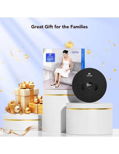 Masajeador de pies EaseZen TENS y EMS, 10 modos, 20 intensidades