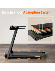 Caminadora Plegable KEY2FUN P01 3.0 HP 136 kg Pantalla LED 2