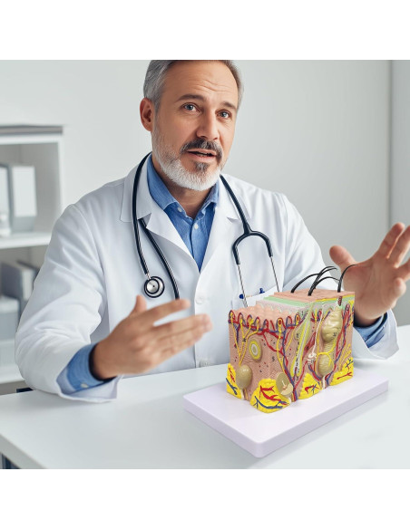 Modelo Anatómico de Piel Ultrassist 35X con Guía de Estudio