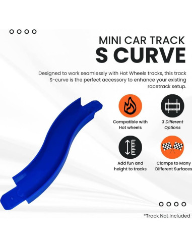 Curvas S Mod Chatelet para Pistas Hot Wheels - Paquete de 5