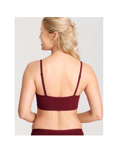 Sujetador de Lactancia MOMANDA Acanalado Rojo Pequeño 2