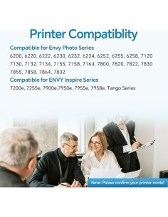 Cartuchos de Tinta 64XL Kimveway Negro y Color para HP 2