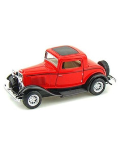 Modelo de Metal Fundido KiNSMART Ford 3-Window Coupe 1:34 12.7 cm Rojo