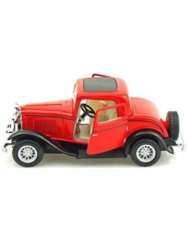Modelo de Metal Fundido KiNSMART Ford 3-Window Coupe 1:34 12.7 cm Rojo