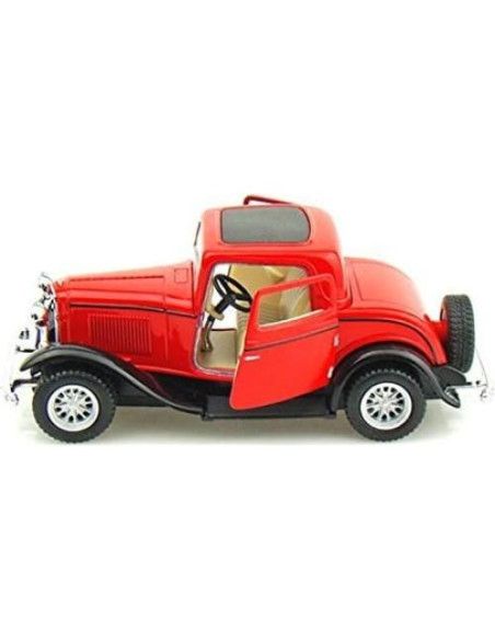 Modelo de Metal Fundido KiNSMART Ford 3-Window Coupe 1:34 12.7 cm Rojo