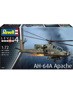 Revell Kit de Modelo AH-64A Apache 1:72 Plástico Sin Pintar 2