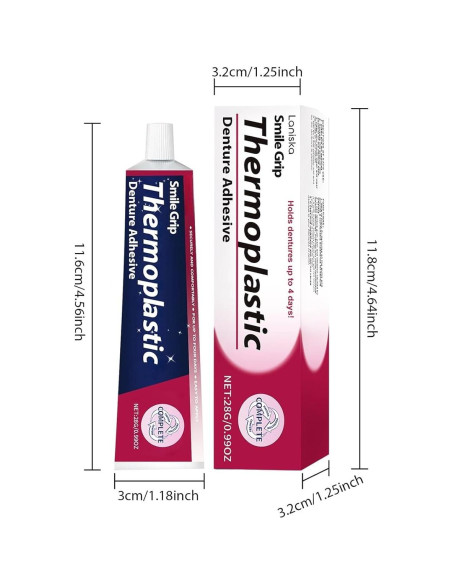 Adhesivo para Dentaduras Termoplástico Fuerte 34g Adhesivo para Dentaduras Termoplástico Fuerte 34g