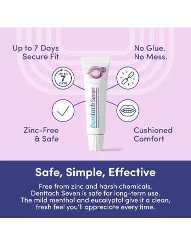 Adhesivo para Dentaduras Denttach Seven, Termoplástico, 1 Unidad