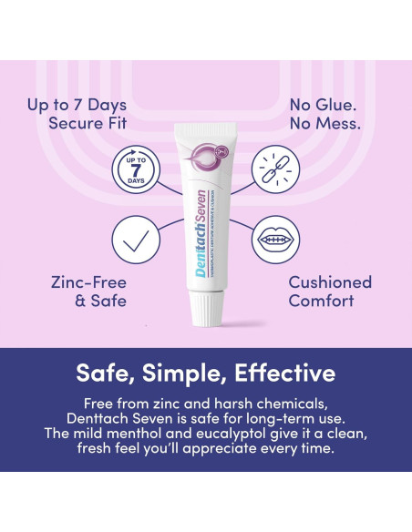 Adhesivo para Dentaduras Denttach Seven, Termoplástico, 1 Unidad