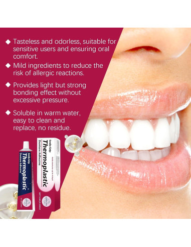 Adhesivo para Dentaduras Termoplástico Fuerte 34g