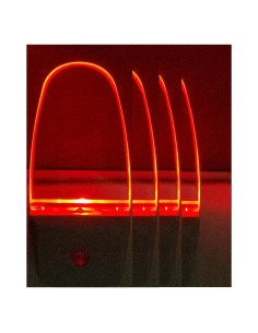 Lámpara de Noche LED Roja GREENIC 4 Pack con Sensor Automático