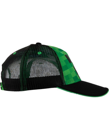 Gorra de Malla Minecraft Creeper para Niños - Ajustable