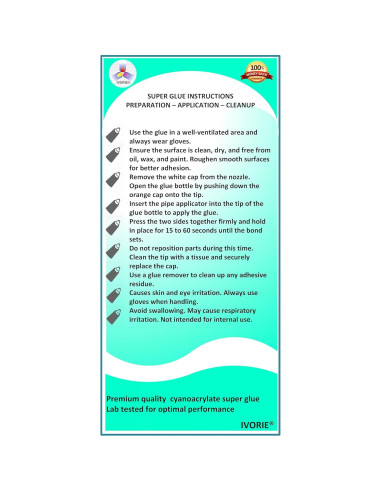 Pegamento Super Adhesivo Acrílico IVORIE 20g para Laboratorio Dental