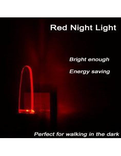 Lámpara de Noche LED Roja GREENIC 4 Pack con Sensor Automático 2