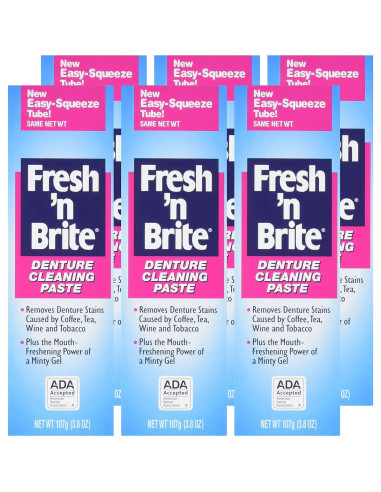 Pasta Limpiadora para Dentaduras Fresh 'n Brite - 3 Tubos 107g