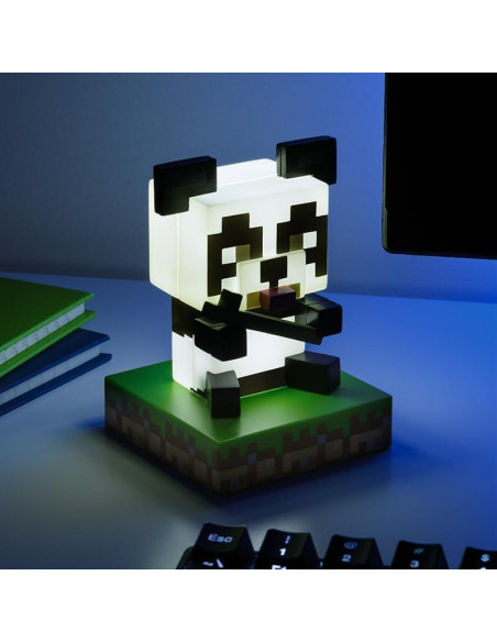 Luz Nocturna Panda Minecraft Paladone 11cm LED Multicolor
