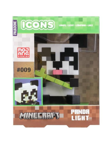 Luz Nocturna Panda Minecraft Paladone 11cm LED Multicolor