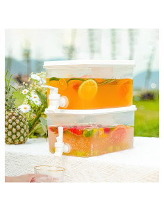 Dispensador de Bebidas Sivlnian 6.4L con Grifo y Filtro - 2 Piezas