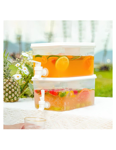 Dispensador de Bebidas Sivlnian 6.4L con Grifo y Filtro - 2 Piezas