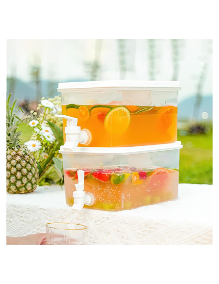 Dispensador de Bebidas Sivlnian 6.4L con Grifo y Filtro - 2 Piezas