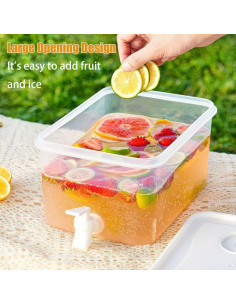 Dispensador de Bebidas Sivlnian 6.4L con Grifo y Filtro - 2 Piezas 2