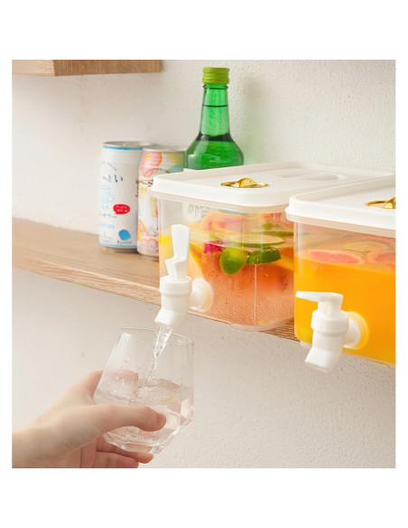 Dispensador de Bebidas Sivlnian 6.4L con Grifo y Filtro - 2 Piezas