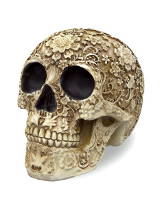 Calavera de Resina Natural READAEER 19.3x14.2x15.5 cm Decoración