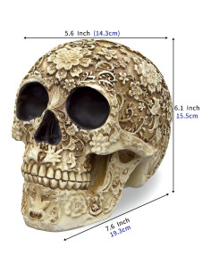 Calavera de Resina Natural READAEER 19.3x14.2x15.5 cm Decoración 2