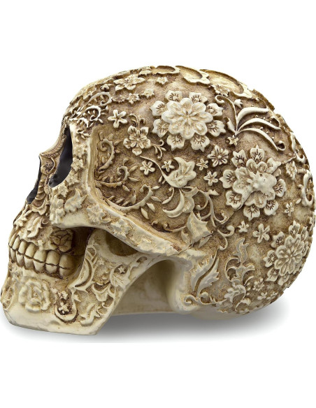 Calavera de Resina Natural READAEER 19.3x14.2x15.5 cm Decoración