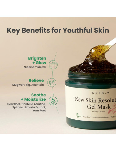 Máscara de Gel AXIS-Y con Niacinamida 100 ml - Hidratante y Aclaradora