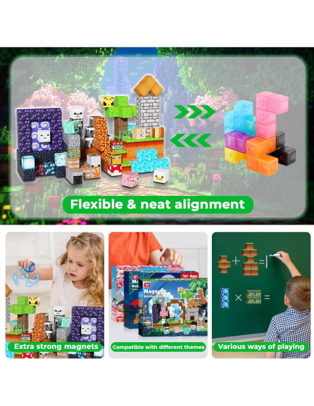 150 Bloques Magnéticos Magneverse 0.8" Juguetes STEM 3+ Años