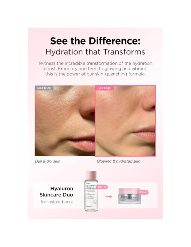 Hanskin Dúo Hidratante Diaria - Esencia y Crema Hialurónica